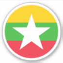 Recherche de myanmar autocollants Drapeau