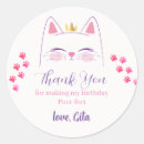 Recherche de chat rose autocollants Classique