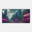 Recherche de paysage urbain tapis souris Cyberpunk