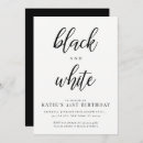 Zoek naar black and white birthday uitnodigingen Modern