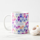 Recherche de motif multicolore tasses Nom