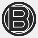 Recherche de logo monogramme autocollants Noir