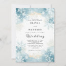 Recherche de de neige mariage invitations Blanc