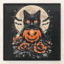 Recherche de chat halloween dessous de verres Lune