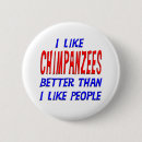 Recherche de chimpanzé drôle badges Chimpanzés