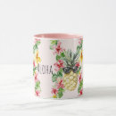 Zoek naar tropische ananas mokken Roze