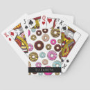 Recherche de beignets jeux de cartes Motif de donut