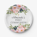 Recherche de première communion assiettes en papier Élégante