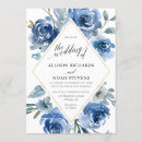 Recherche de bleu et blanc mariage invitations Typographie