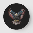 Recherche de aigle chauve américain horloges Drapeau