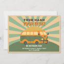 Recherche de hippie van invitations Rétro