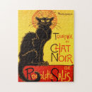 Recherche de rétro affiche puzzles Chat noir