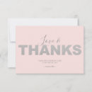 Recherche de pink rose remerciements cartes Typographie