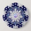 Recherche de flocons de neige badges Bleu