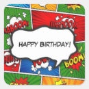 Recherche de anniversaire comique autocollants Bande dessinée