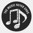 Recherche de notes de musique autocollants Noir et blanc