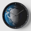 Recherche de planète bleue horloges Arrière plan noir