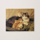 Recherche de peinture de chat puzzles Vintage