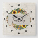 Recherche de tournesol rustique horloges Aquarelle