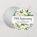 Recherche de 25ème de mariage anniversaire invitations Argent