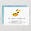 Recherche de de girafe anniversaire invitations Boy