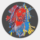 Recherche de visage abstrait autocollants Abstract