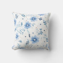 Recherche de motif floral bleu coussins Minimaliste