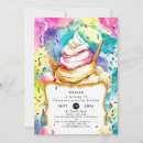 Recherche de crème glacée pastel invitations Aquarelle