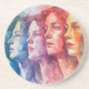 Zoek naar vrouwen onderzetters Schilderij