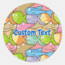 Recherche de motif poissons autocollants Mignon