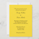 Recherche de jaune et noir invitations Minimaliste