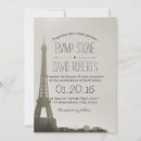 Recherche de tour eiffel mariage invitations Vintage