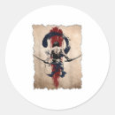 Recherche de guerrier japonais autocollants Vintage