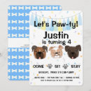 Recherche de anniversaire de bouledogue français cartes invitations Bleu