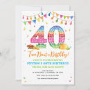 Recherche de fiesta 40ans anniversaire invitations 40e