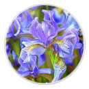 Recherche de fleurs violettes boutons et poignées de porte Iris