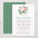 Recherche de floral gender reveal invitations Été