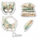 Recherche de masque vert autocollants Plumes