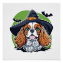 Recherche de sorcière sur le balai posters Halloween