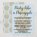 Recherche de ananas bleu invitations Hawaïen