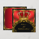 Recherche de roi reine invitations Rouge