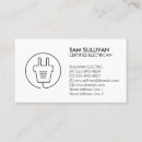 Recherche de entrepreneur électrique cartes visite Électricité