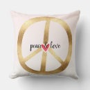 Recherche de symbole paix coussins Coeur