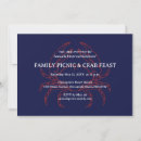 Recherche de crabe invitations Bleu marine