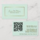 Recherche de feuille vert cartes visite Code qr