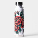Recherche de tatouage rose rouge Floral
