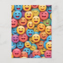 Recherche de visage coloré cartes postales Sourire