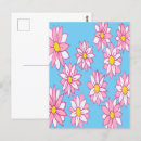 Recherche de fleur hippie cartes postales Bleu