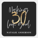 Recherche de anniversaire 30 ans en autocollants Noir et or