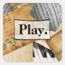 Recherche de piano vintage autocollants Musique
